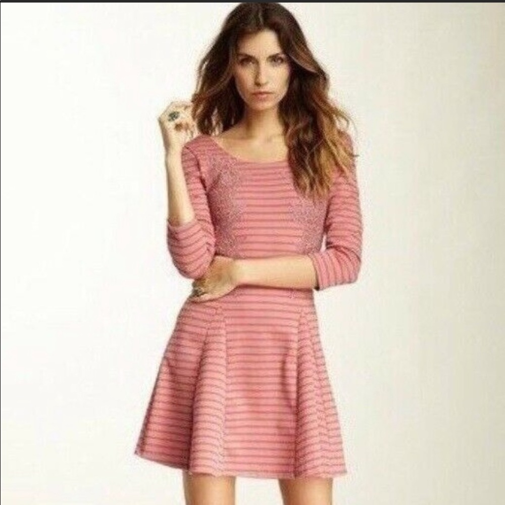 Free People skater striped dress size L